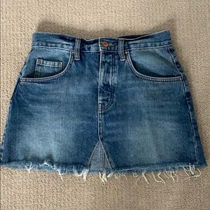 Denim Skirts with slit at front